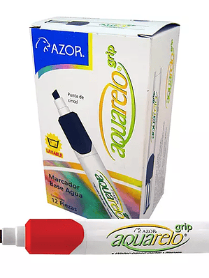 Marcador lavable Aquarelo Grip color roj