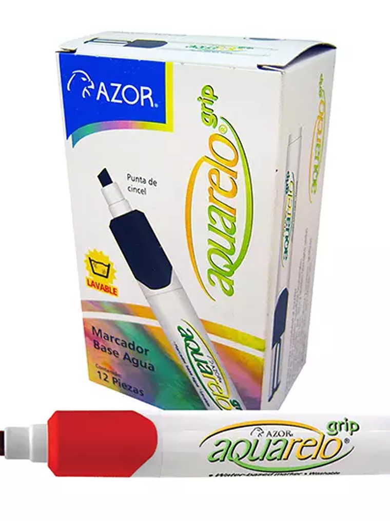 Marcador lavable Aquarelo Grip color roj 1