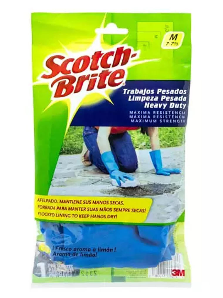 Guantes de latex azules afelpados Scotch 1