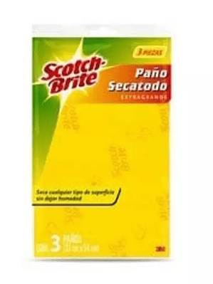 Paño secatodo 3 pzas Scotch-brite 3M de