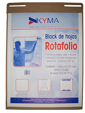 Block rotafolio KYMA cuadro grande 7mm c