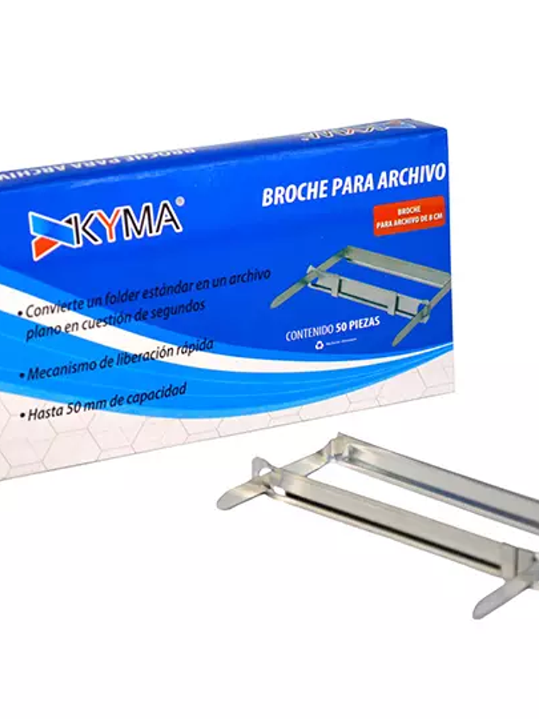 Broche Archivo KYMA 8 cms Caja con 50 pi 1