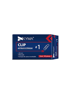 Clip metálico kyma estándar no.1 33mm c/