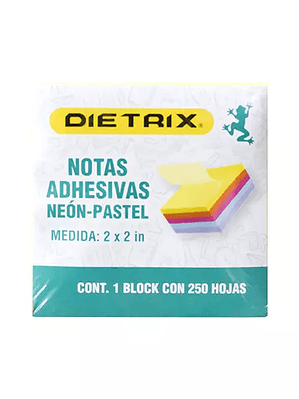 Notas adhesivas DIETRIX neón y pastel de