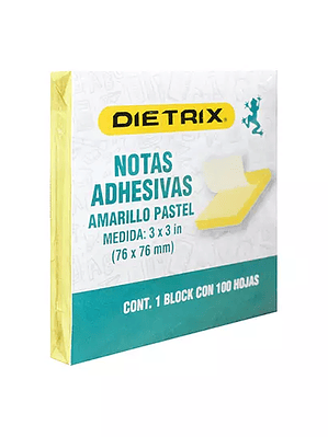Notas adhesivas DIETRIX color amarillo t