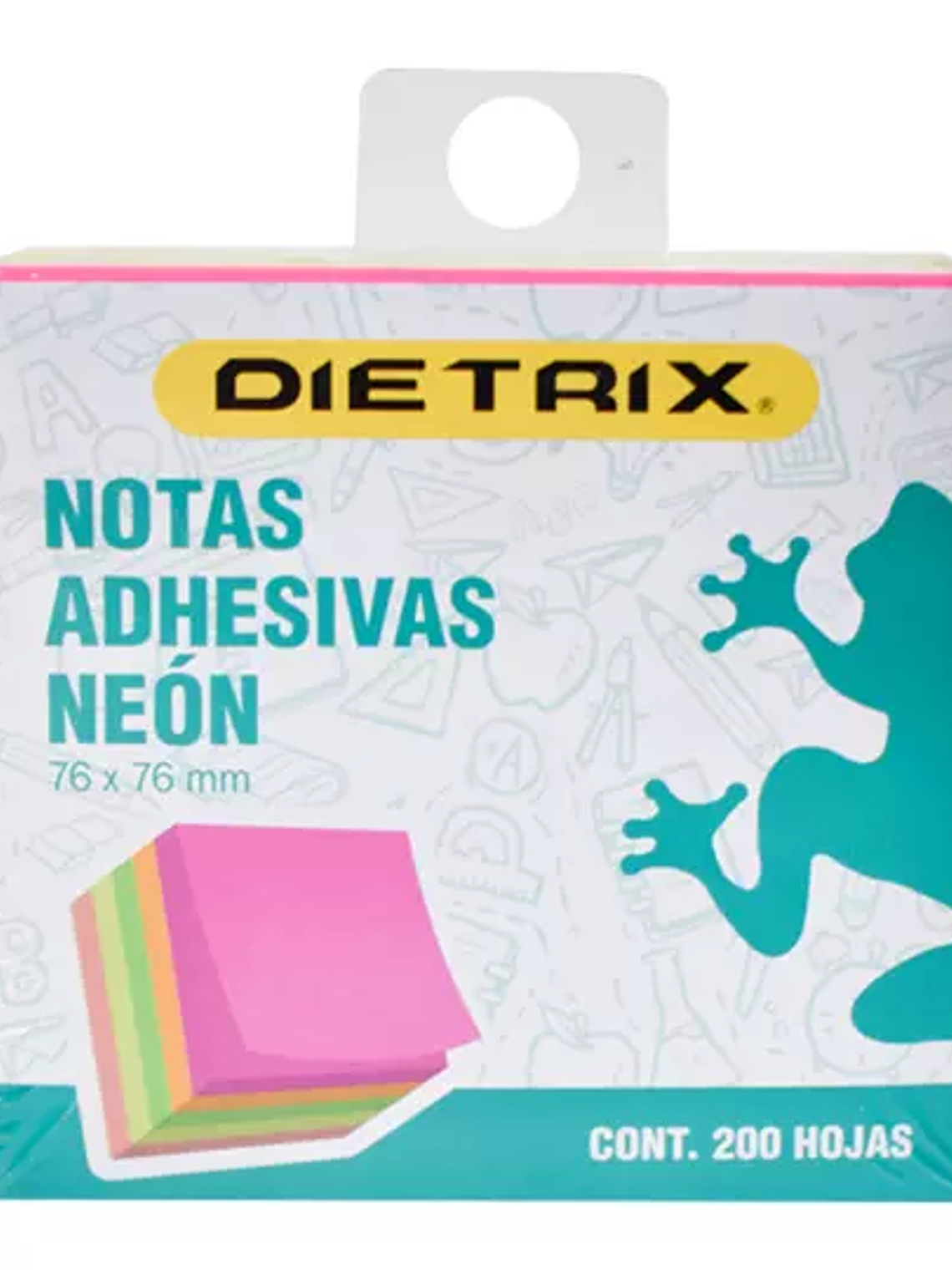 Notas adhesivas Dietrix colores neón 7.5 1