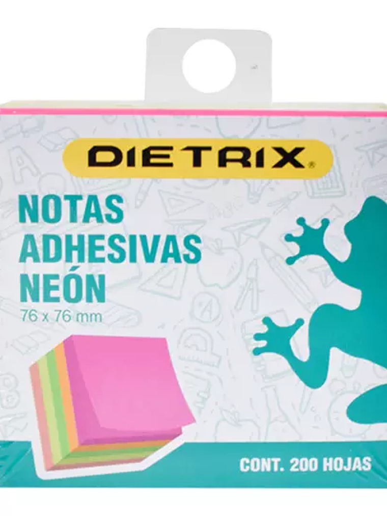 Notas adhesivas Dietrix colores neón 7.5 1
