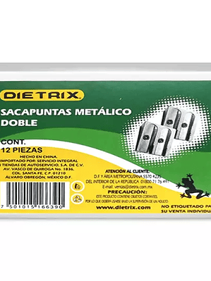 Sacapuntas metálico doble Dietrix 12 pie