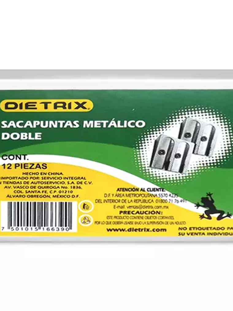 Sacapuntas metálico doble Dietrix 12 pie 1