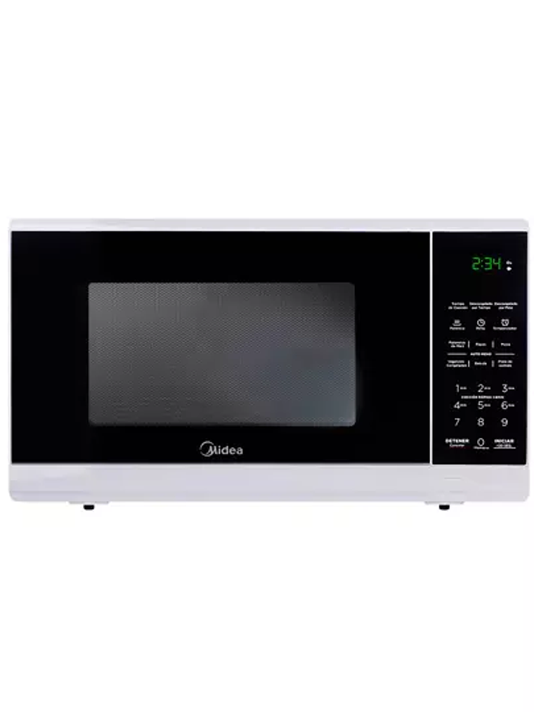 Horno Microondas Midea 0.7 Pies, Negro y 1