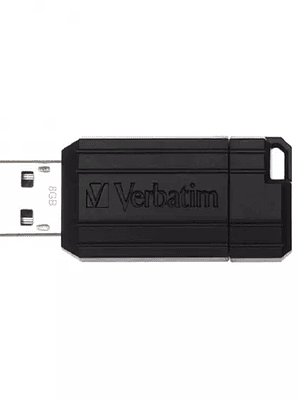 8GB Pinstripe USB Black