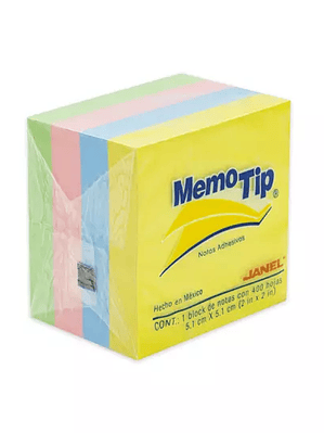 Notas adhesivas Mini Memo Tip pastel 2x2