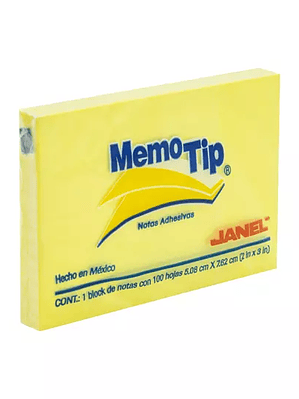 Notas adhesivas Memo Tip amarillo 2x3 pu