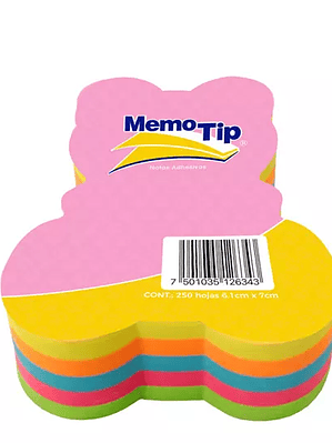 Notas Adhesivas Memo Tip forma oso con 2