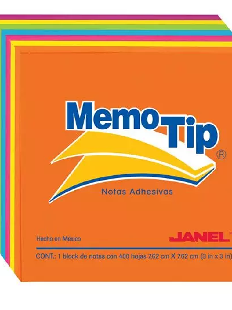 Notas Adhesivas Memo Tip neon de 3x3 pul 1