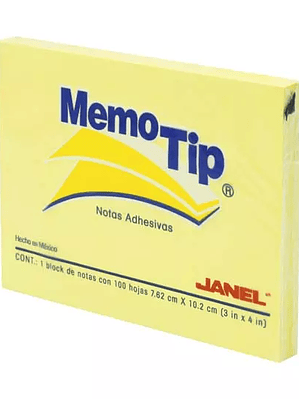 Notas Adhesivas Memo Tip amarillo 3x4 pu