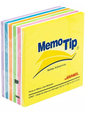 Notas Adhesivas multi Memo Tip neon 3x3