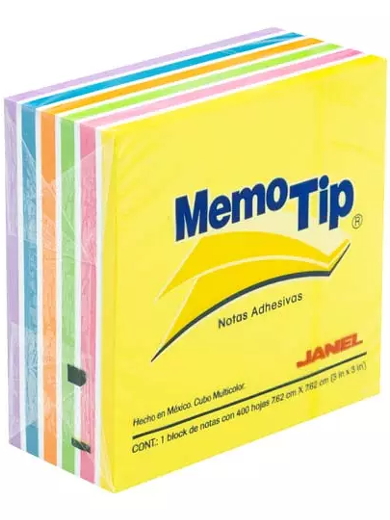 Notas Adhesivas multi Memo Tip neon 3x3 1