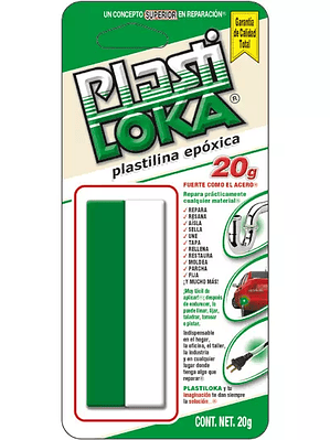 PLASTILOKA fuerte 20 gramos plastilina e