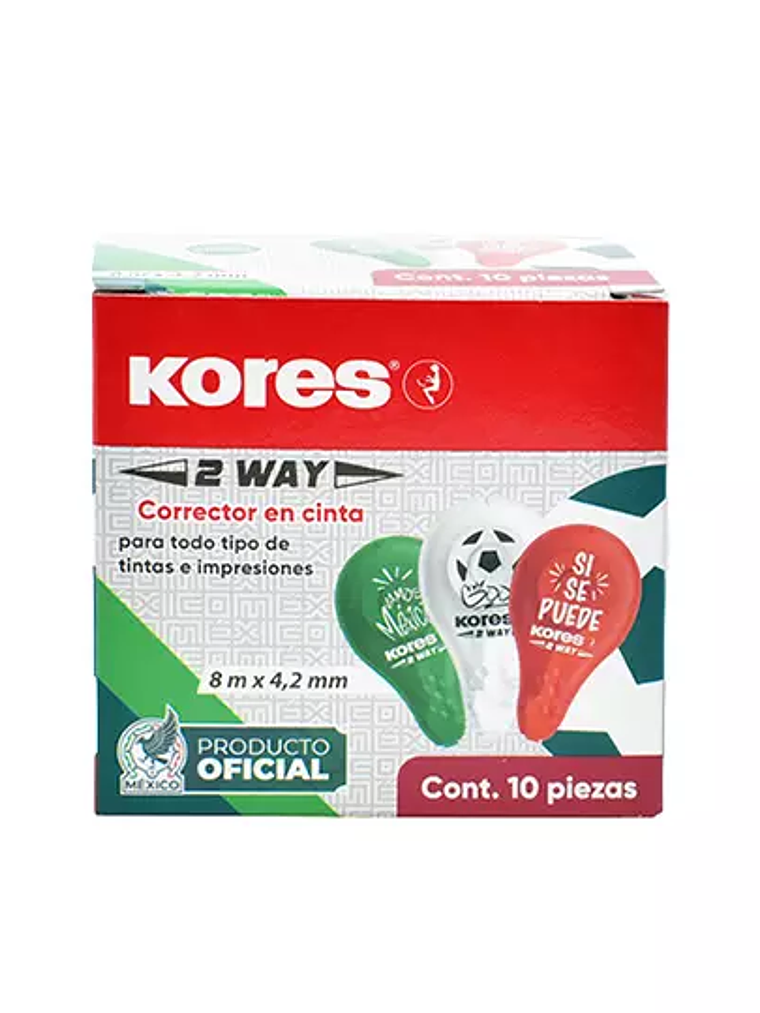 Corrector en cinta Kores 2 Way 4.2 mm x 1
