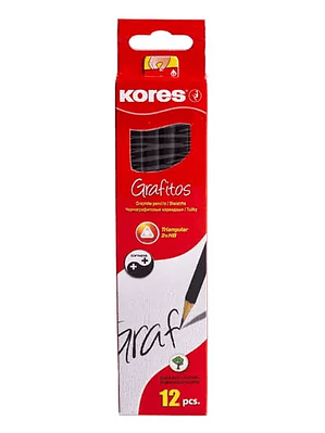 Lapices de grafito kores 2-HB caja 12 pz