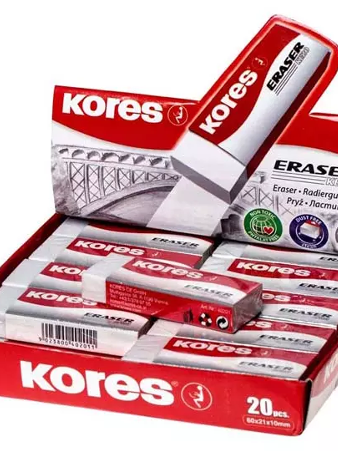 Goma Kores Ke-20 caja con 20 piezas. 1