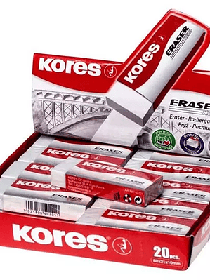 Goma Kores Ke-20 caja con 20 piezas.