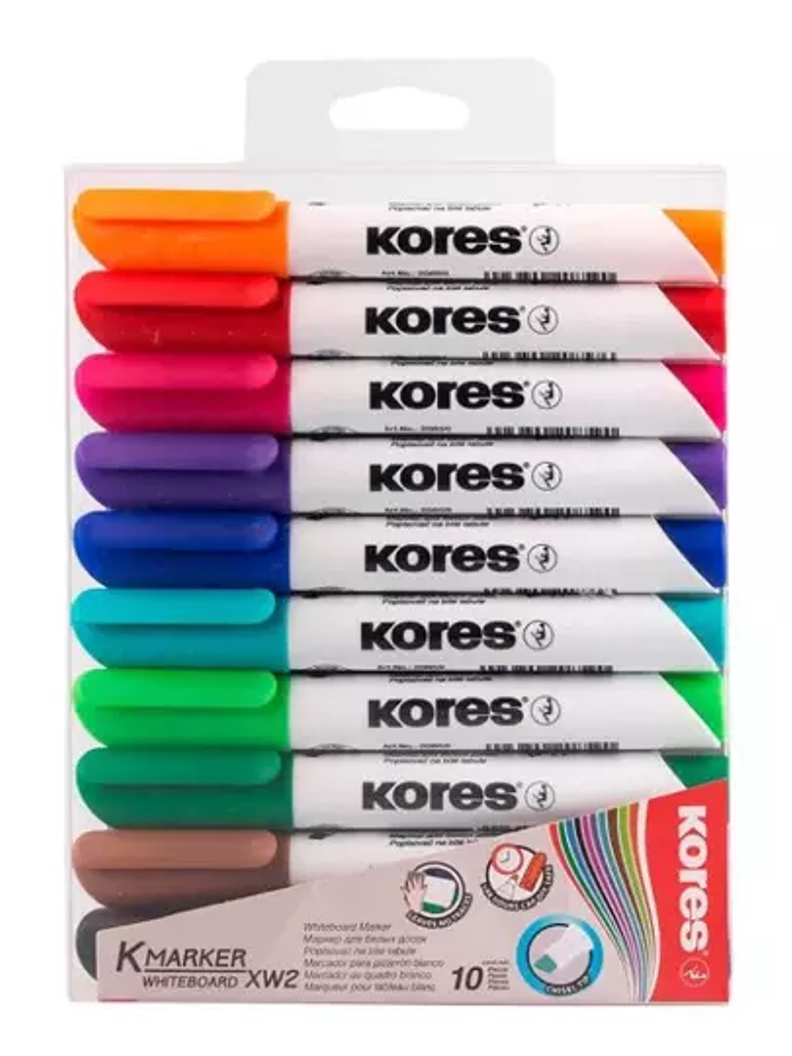Marcador para pizarron Kores, colores su 1