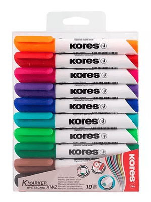 Marcador para pizarron Kores, colores su