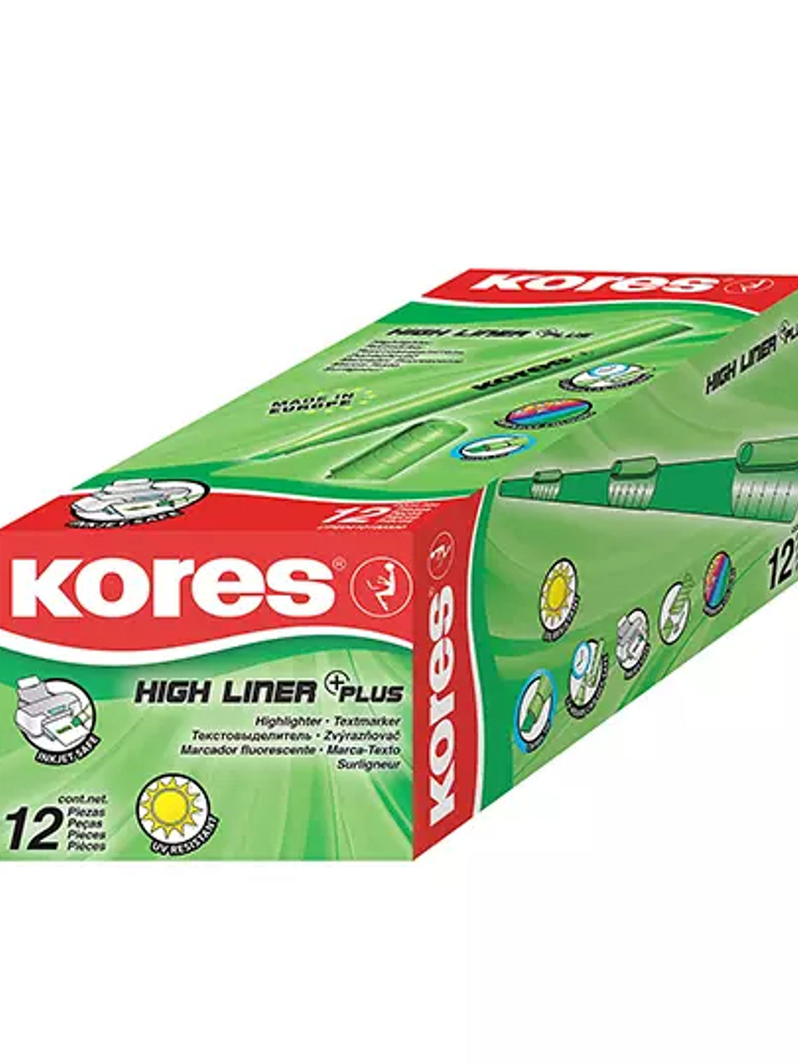 Resaltador High liner plus Kores, caja 1 1
