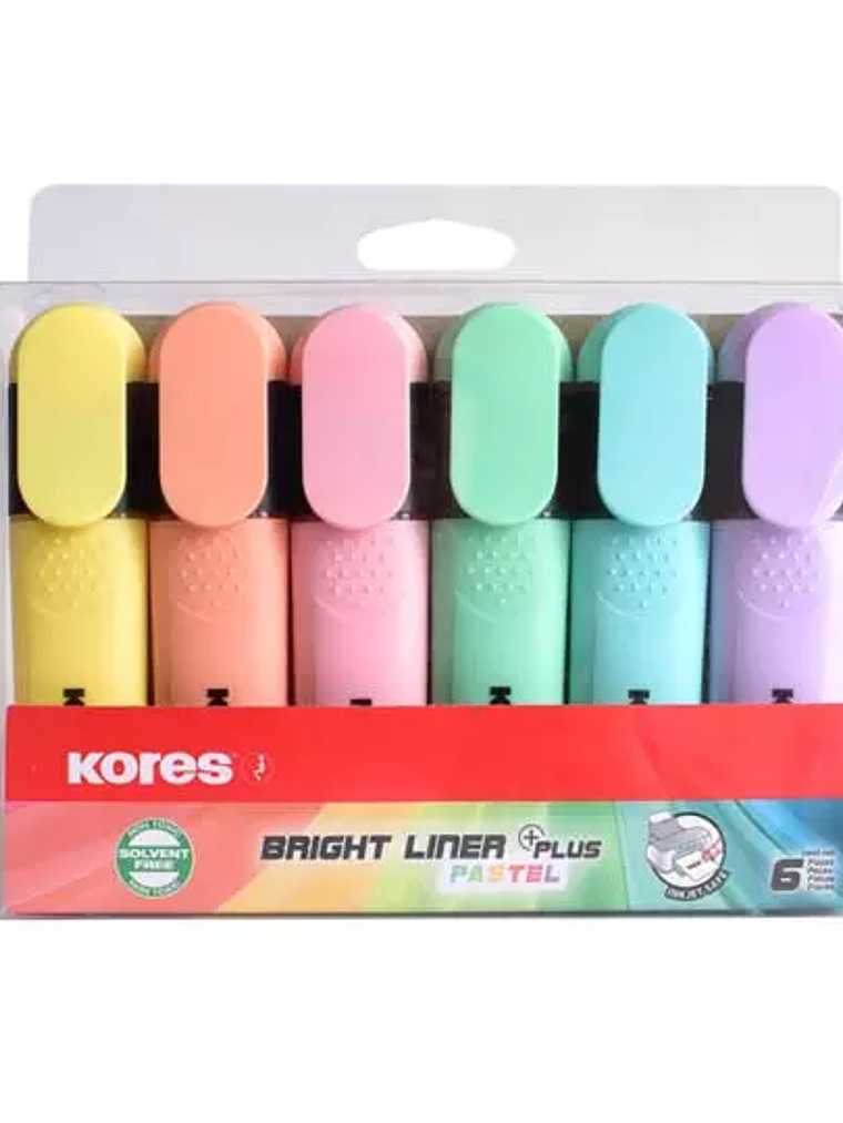 Resaltador kores Bright Line Plus pastel 1