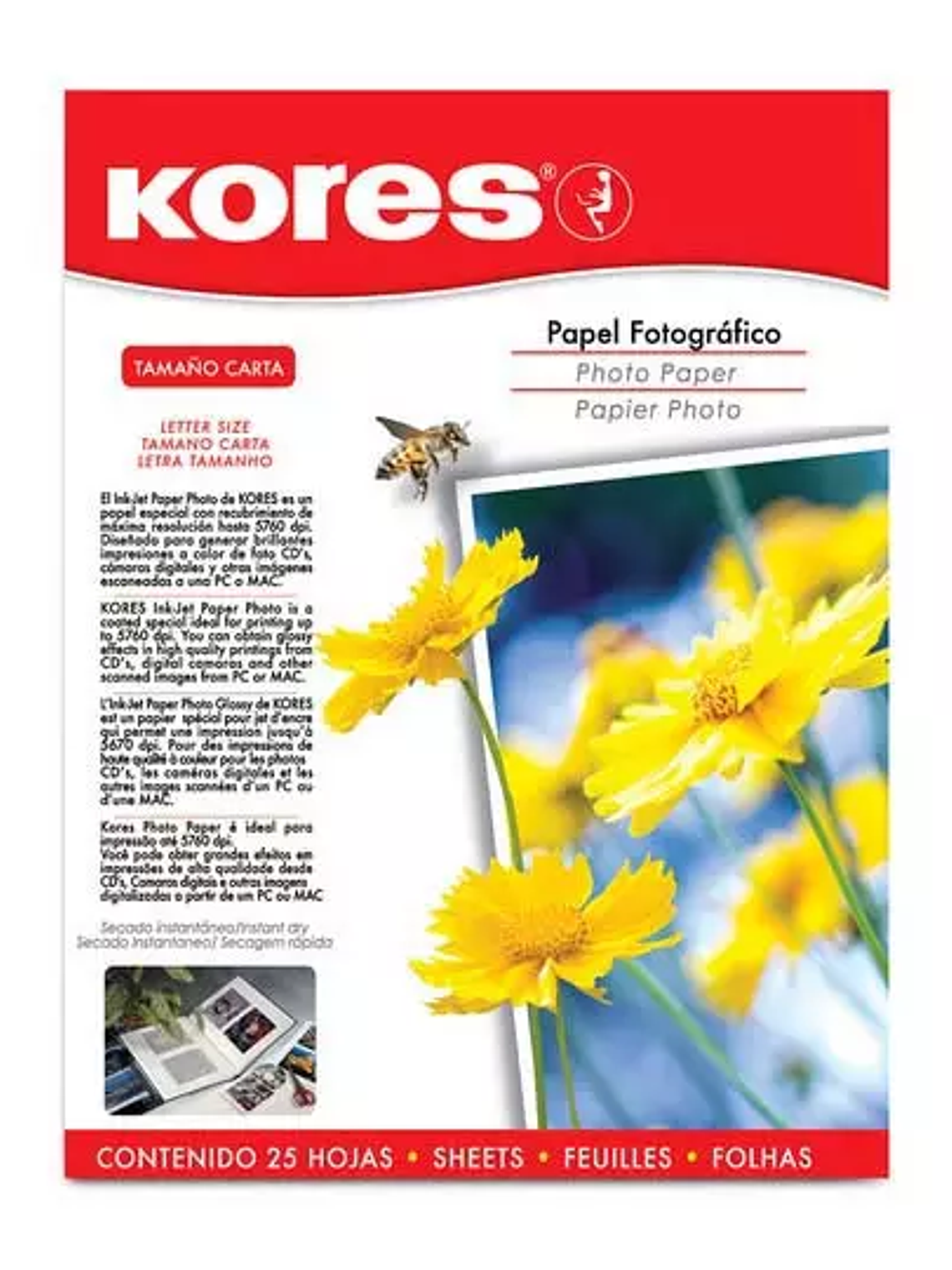 Papel fotográfico KORES Photo Glossy tam 1