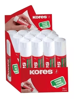 Lápiz adhesivo Kores en barra, color bla