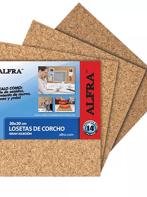Loseta de corcho Alfra 30 x 30 cm