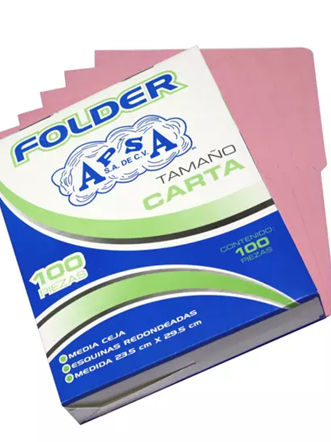 Folder rosa APSA tamaño carta  , paquete 1