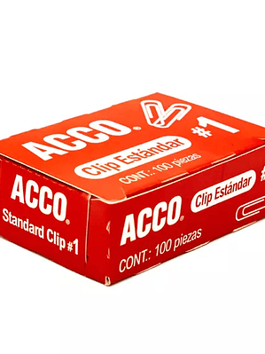 Clip estándar no. 1 ACCO capacidad hasta