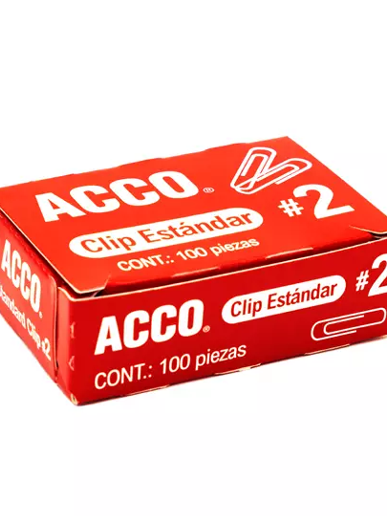 Clip estándar no. 2 ACCO capacidad hasta 1