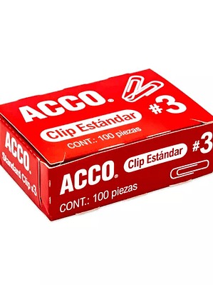 Clip estándar no. 3 ACCO capacidad hasta