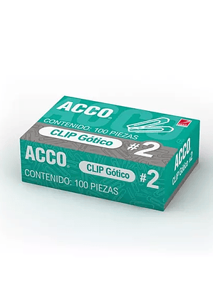 Clip gótico no. 2 ACCO capacidad hasta 1