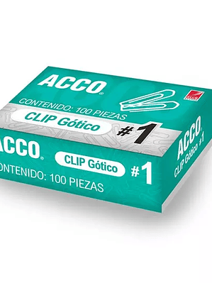 Clip gótico no. 1 ACCO capacidad hasta 2