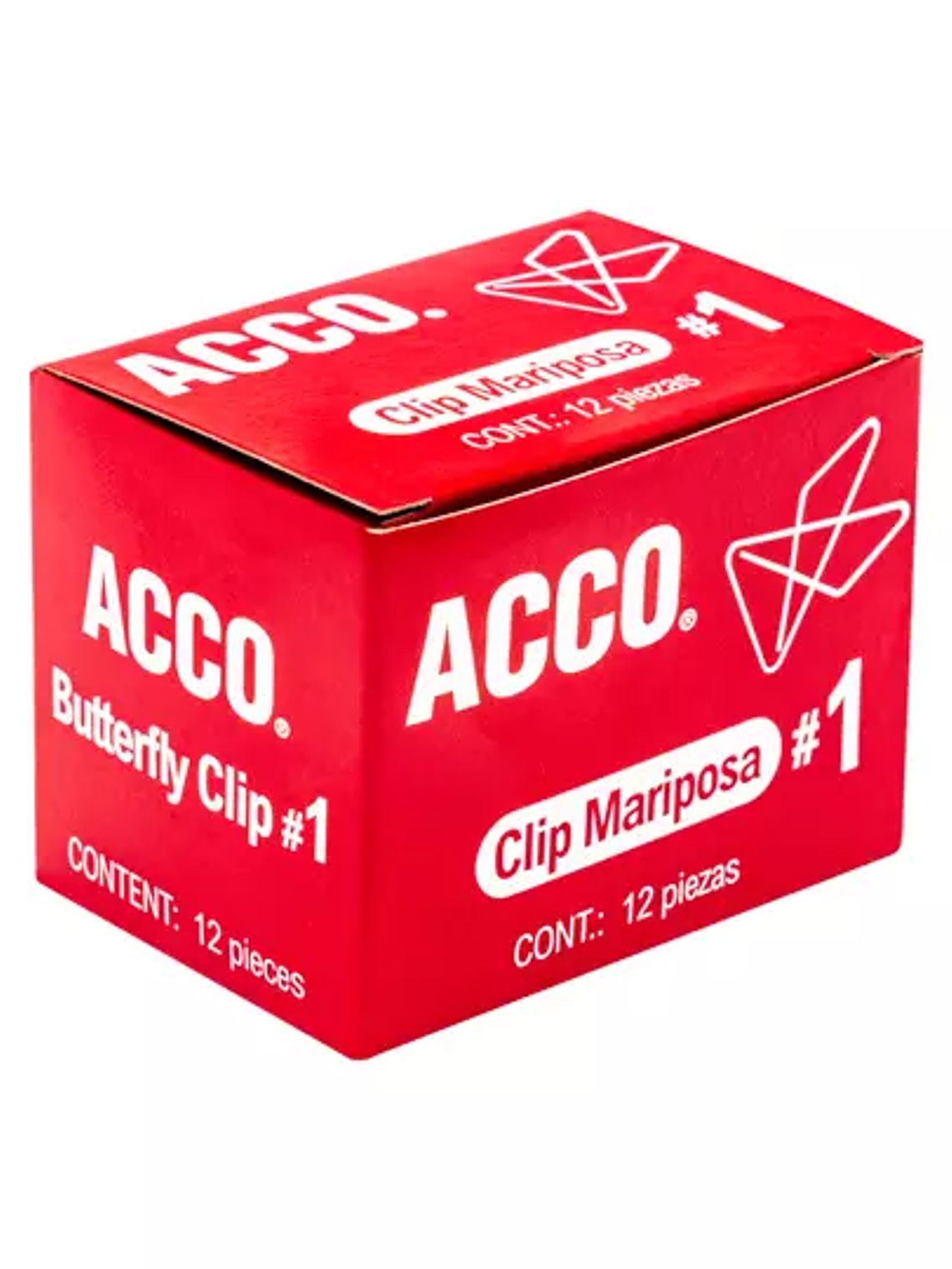 Clip mariposa no. 1 ACCO capacidad hasta 1