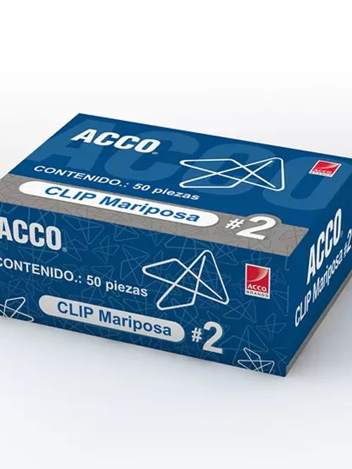 Clip mariposa no. 2 ACCO capacidad hasta 1