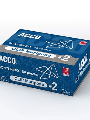 Clip mariposa no. 2 ACCO capacidad hasta