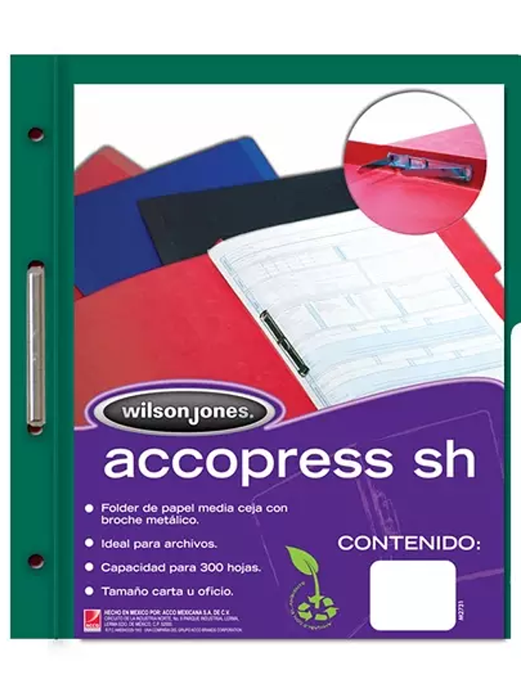 Carpeta pressboard Accopress sh ACCO car 1