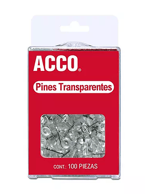 Pines de presión ACCO color transparente