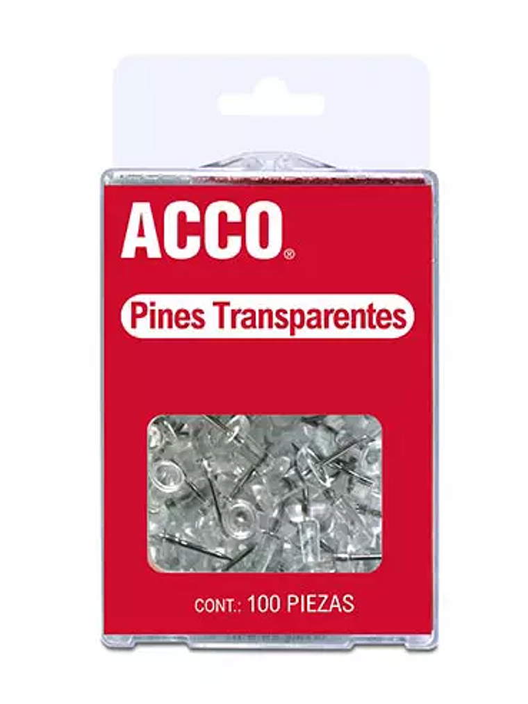 Pines de presión ACCO color transparente 1