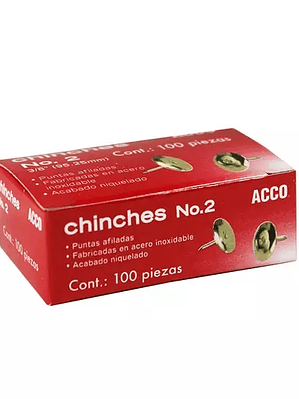 Chinche no. 2 ACCO chinche metálica.