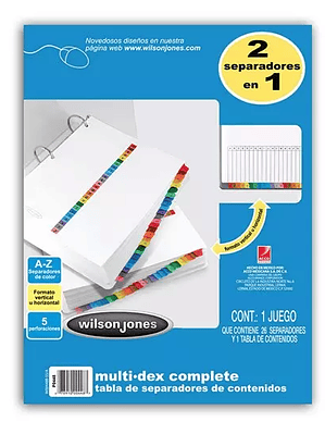 Separador multidex alfabético a-z ACCO t