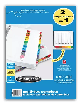 Separador multidex mensual ACCO tamaño c