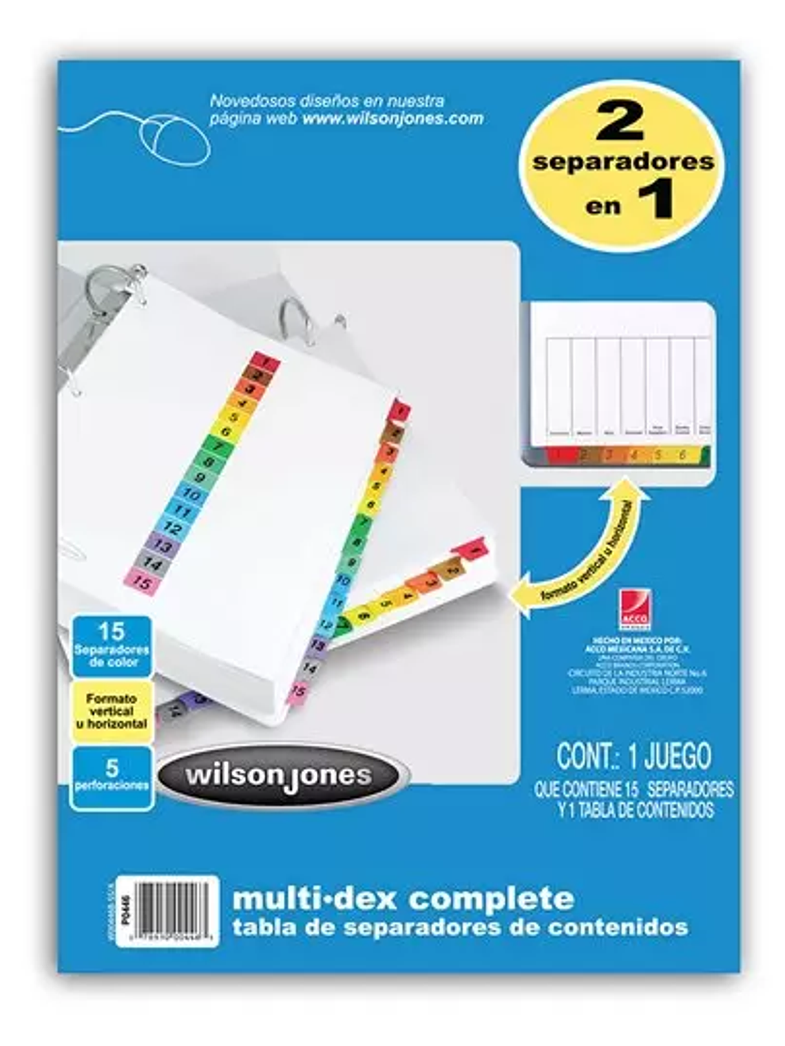 Separador multidex 15 divisiones ACCO ta 1
